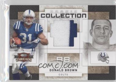 2009 Donruss Threads - Rookie Collection Materials - Prime #23 - Donald Brown /25