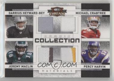 2009 Donruss Threads - Rookie Collection Quad Materials - Prime #2 - Darrius Heyward-Bey, Michael Crabtree, Jeremy Maclin, Percy Harvin /25
