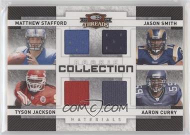 2009 Donruss Threads - Rookie Collection Quad Materials #1 - Aaron Curry, Jason Smith, Matthew Stafford, Tyson Jackson /100