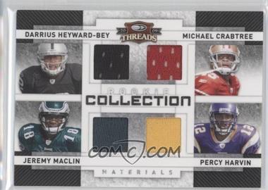 2009 Donruss Threads - Rookie Collection Quad Materials #2 - Darrius Heyward-Bey, Jeremy Maclin, Michael Crabtree, Percy Harvin /100