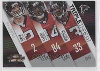 Matt Ryan, Roddy White, Michael Turner #/100