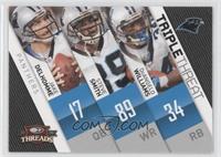 Jake Delhomme, Steve Smith,  DeAngelo Williams