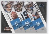 Jake Delhomme, Steve Smith,  DeAngelo Williams