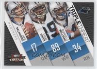 Jake Delhomme, Steve Smith,  DeAngelo Williams