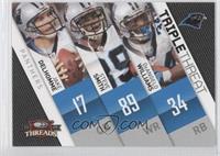 Jake Delhomme, Steve Smith,  DeAngelo Williams