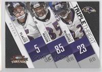 Joe Flacco, Derrick Mason, Willis McGahee