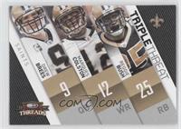 Drew Brees, Marques Colston, Reggie Bush