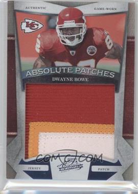 2009 Playoff Absolute Memorabilia - Absolute Patches Jumbo Prime Spectrum #12 - Dwayne Bowe /25