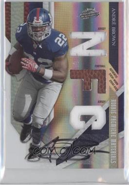 2009 Playoff Absolute Memorabilia - [Base] - Spectrum AFC/NFC Signatures #232 - Rookie Premiere Materials - Andre Brown /25