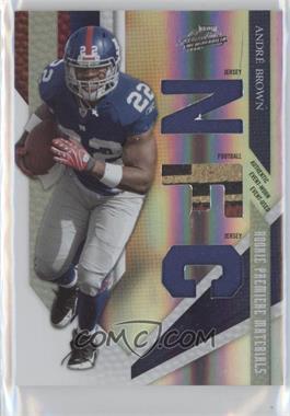 2009 Playoff Absolute Memorabilia - [Base] - Spectrum AFC/NFC #232 - Rookie Premiere Materials - Andre Brown /99