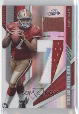 2009 Playoff Absolute Memorabilia - [Base] - Spectrum Jumbo Die-Cut Jersey Number Prime With Football #234 - Rookie Premiere Materials - Nate Davis /10