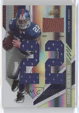 2009 Playoff Absolute Memorabilia - [Base] - Spectrum Jumbo Die-Cut Jersey Number With Football #232 - Rookie Premiere Materials - Andre Brown /99