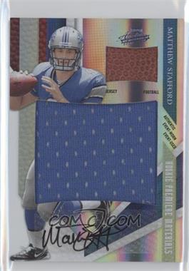 2009 Playoff Absolute Memorabilia - [Base] - Spectrum Jumbo With Football Signatures #201 - Rookie Premiere Materials - Matthew Stafford /10