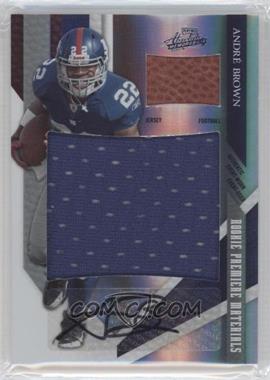 2009 Playoff Absolute Memorabilia - [Base] - Spectrum Jumbo With Football Signatures #232 - Rookie Premiere Materials - Andre Brown /10