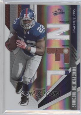 2009 Playoff Absolute Memorabilia - [Base] - Spectrum NFL Prime #232 - Rookie Premiere Materials - Andre Brown /50