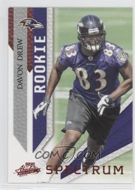 2009 Playoff Absolute Memorabilia - [Base] - Spectrum Red #137 - Rookie - Davon Drew