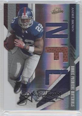 2009 Playoff Absolute Memorabilia - [Base] #232 - Rookie Premiere Materials - Andre Brown /249