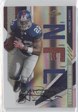 2009 Playoff Absolute Memorabilia - [Base] #232 - Rookie Premiere Materials - Andre Brown /249