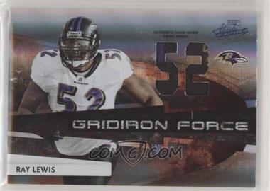 2009 Playoff Absolute Memorabilia - Gridiron Force - Spectrum Die-Cut Jersey Numbers Materials Prime #19 - Ray Lewis /25