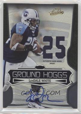2009 Playoff Absolute Memorabilia - Ground Hoggs - Die-Cut Jersey Number Materials Signatures #12 - LenDale White /10