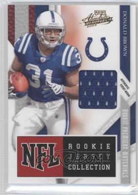 2009 Playoff Absolute Memorabilia - NFL Rookie Jersey Collection #4 - Donald Brown