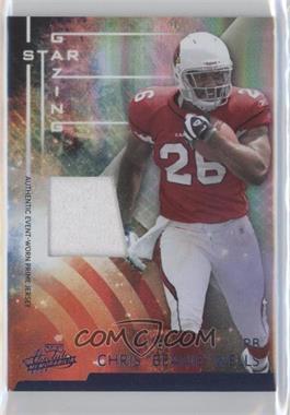 2009 Playoff Absolute Memorabilia - Star Gazing - Materials Prime #25 - Chris "Beanie" Wells /50