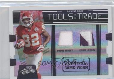 2009 Playoff Absolute Memorabilia - Tools of the Trade Materials - Spectrum Black Double Prime #45 - Dwayne Bowe /50