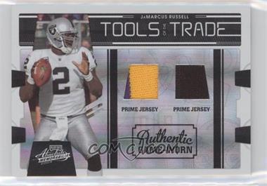 2009 Playoff Absolute Memorabilia - Tools of the Trade Materials - Spectrum Black Double Prime #61 - JaMarcus Russell /50