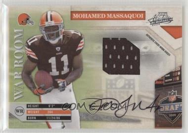 2009 Playoff Absolute Memorabilia - War Room - Materials Signatures #4 - Mohamed Massaquoi /25