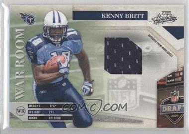 2009 Playoff Absolute Memorabilia - War Room - Materials #13 - Kenny Britt /250