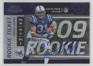 2009 Playoff Contenders - [Base] #113 - Donald Brown /465