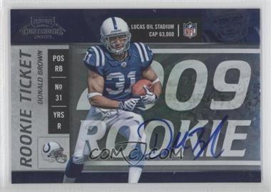 2009 Playoff Contenders - [Base] #113 - Donald Brown /465