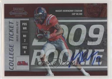 2009 Playoff Contenders - College Rookie Ticket #11 - Mike Wallace /80