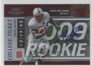 2009 Playoff Contenders - College Rookie Ticket #8 - Andre Brown /64