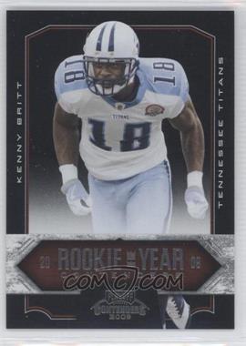 2009 Playoff Contenders - Rookie of the Year Contenders #8 - Kenny Britt