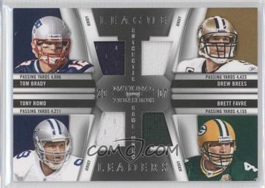 2009 Playoff National Treasures - League Leaders Quads #5 - Brett Favre, Drew Brees, Tom Brady, Tony Romo /99