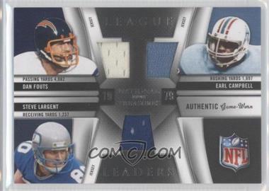 2009 Playoff National Treasures - League Leaders Trios #3 - Earl Campbell, Dan Fouts, Steve Largent /99