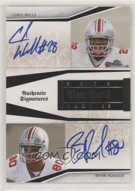 2009 Playoff National Treasures - Pen Pals #PP-CWBR - Chris Wells, Brian Robiskie