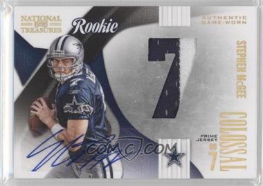 2009 Playoff National Treasures - Rookie Colossal Materials - Jersey Number Signatures Prime #24 - Stephen McGee /10