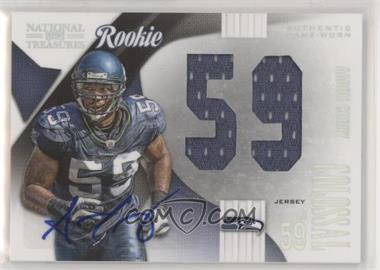 2009 Playoff National Treasures - Rookie Colossal Materials - Jersey Number Signatures #14 - Aaron Curry /50