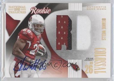 2009 Playoff National Treasures - Rookie Colossal Materials - Position Signatures Prime #18 - Beanie Wells /10