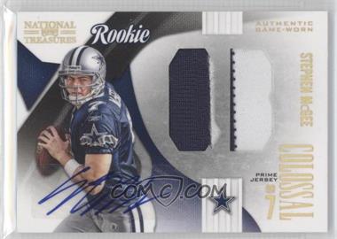 2009 Playoff National Treasures - Rookie Colossal Materials - Position Signatures Prime #24 - Stephen McGee /10