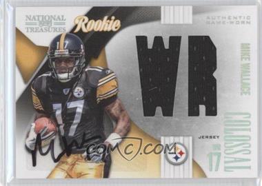 2009 Playoff National Treasures - Rookie Colossal Materials - Position Signatures #33 - Mike Wallace /50