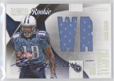 2009 Playoff National Treasures - Rookie Colossal Materials - Position Signatures #5 - Kenny Britt /50
