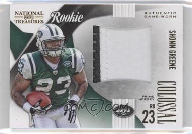 2009 Playoff National Treasures - Rookie Colossal Materials - Prime #25 - Shonn Greene /25