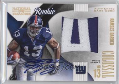 2009 Playoff National Treasures - Rookie Colossal Materials - Signatures Prime #27 - Ramses Barden /10