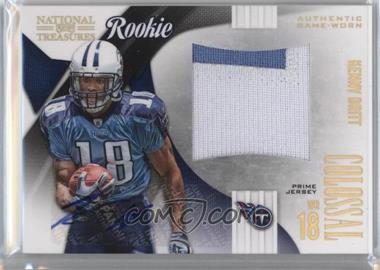 2009 Playoff National Treasures - Rookie Colossal Materials - Signatures Prime #5 - Kenny Britt /10