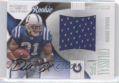 2009 Playoff National Treasures - Rookie Colossal Materials - Signatures #22 - Donald Brown /50