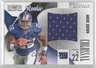 2009 Playoff National Treasures - Rookie Colossal Materials #15 - Andre Brown /50