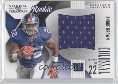 2009 Playoff National Treasures - Rookie Colossal Materials #15 - Andre Brown /50
